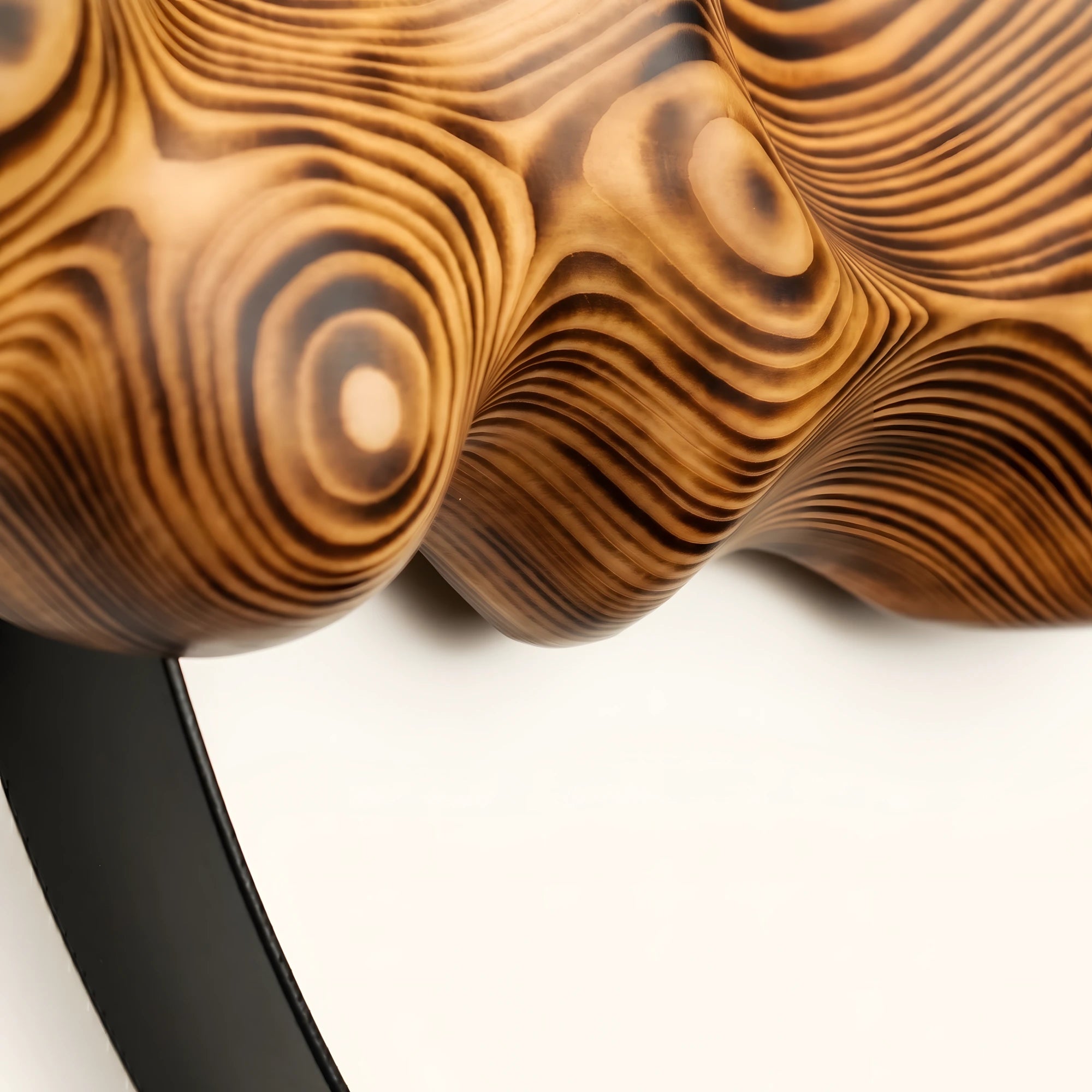 Köknar Ağacı 3D Duvar Saati | Shou Sugi Ban El Yapımı Ahşap ve Metal Saat