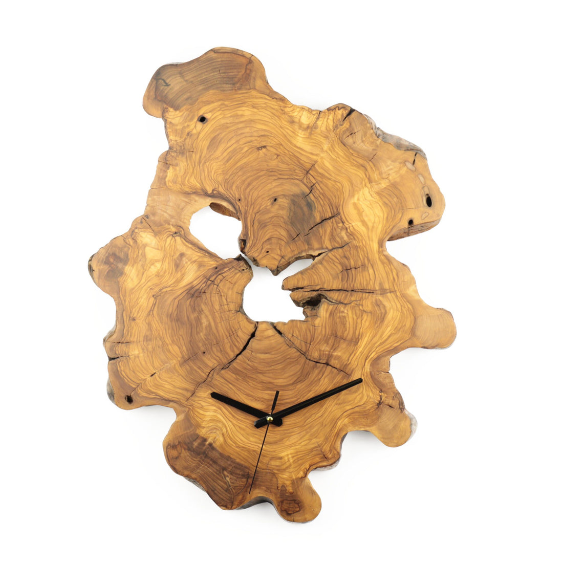 Duvar Saati Zeytin Ağacı Doğal Kesit
