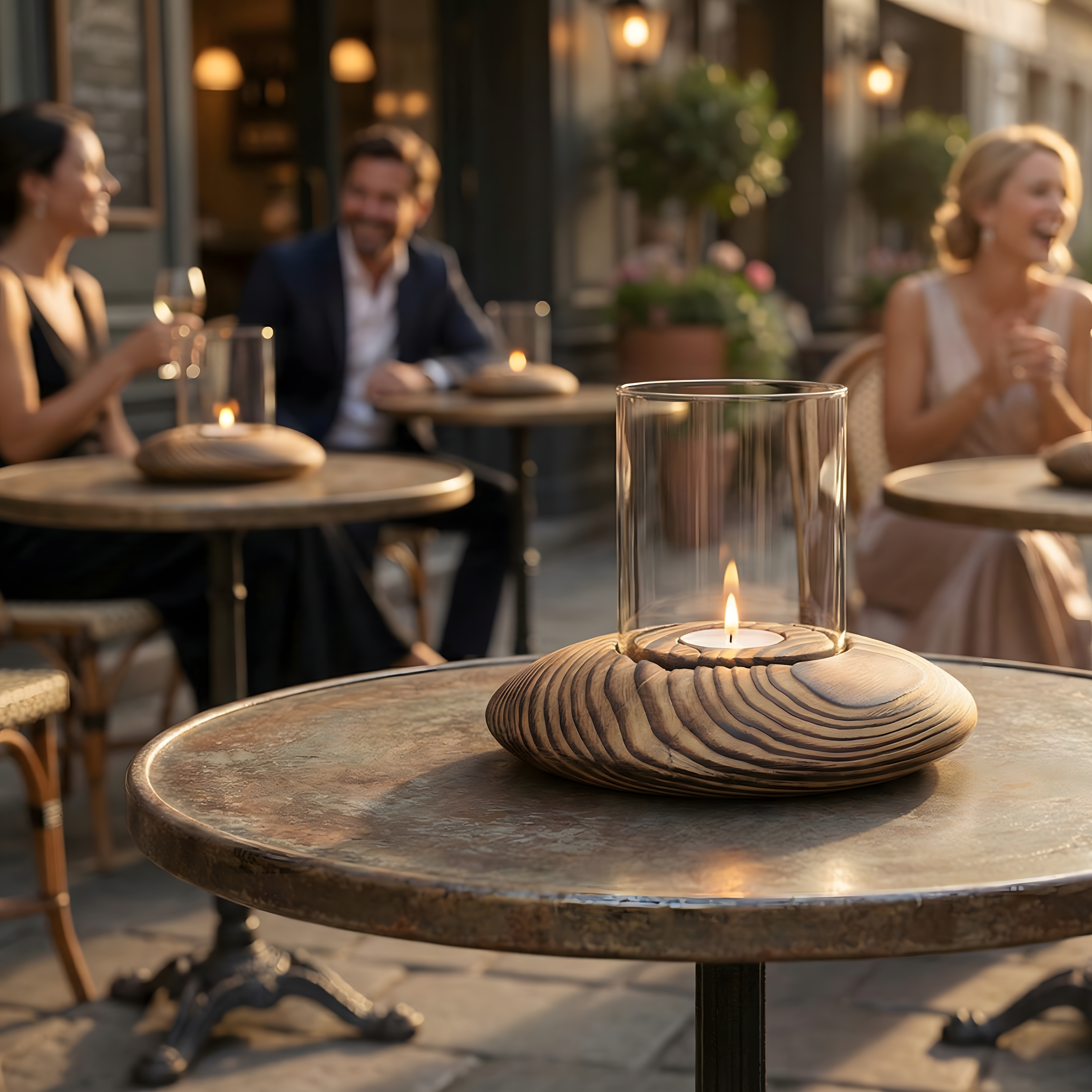 Fanuslu Doğal Renk Tealight Mumluk