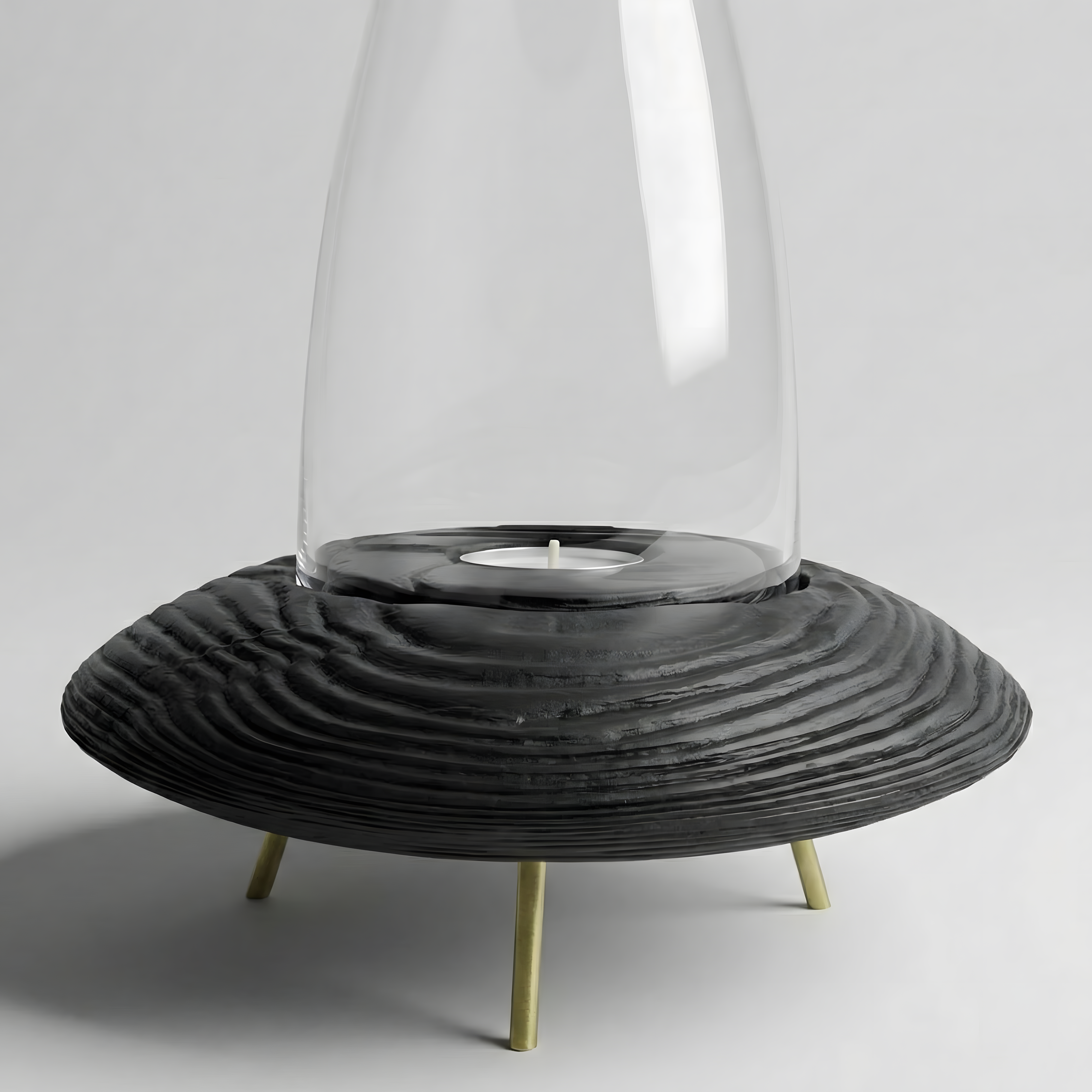 Fanuslu Tealight Siyah Mumluk