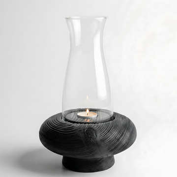 Siyah Tealight Dış Mekan Mumluk