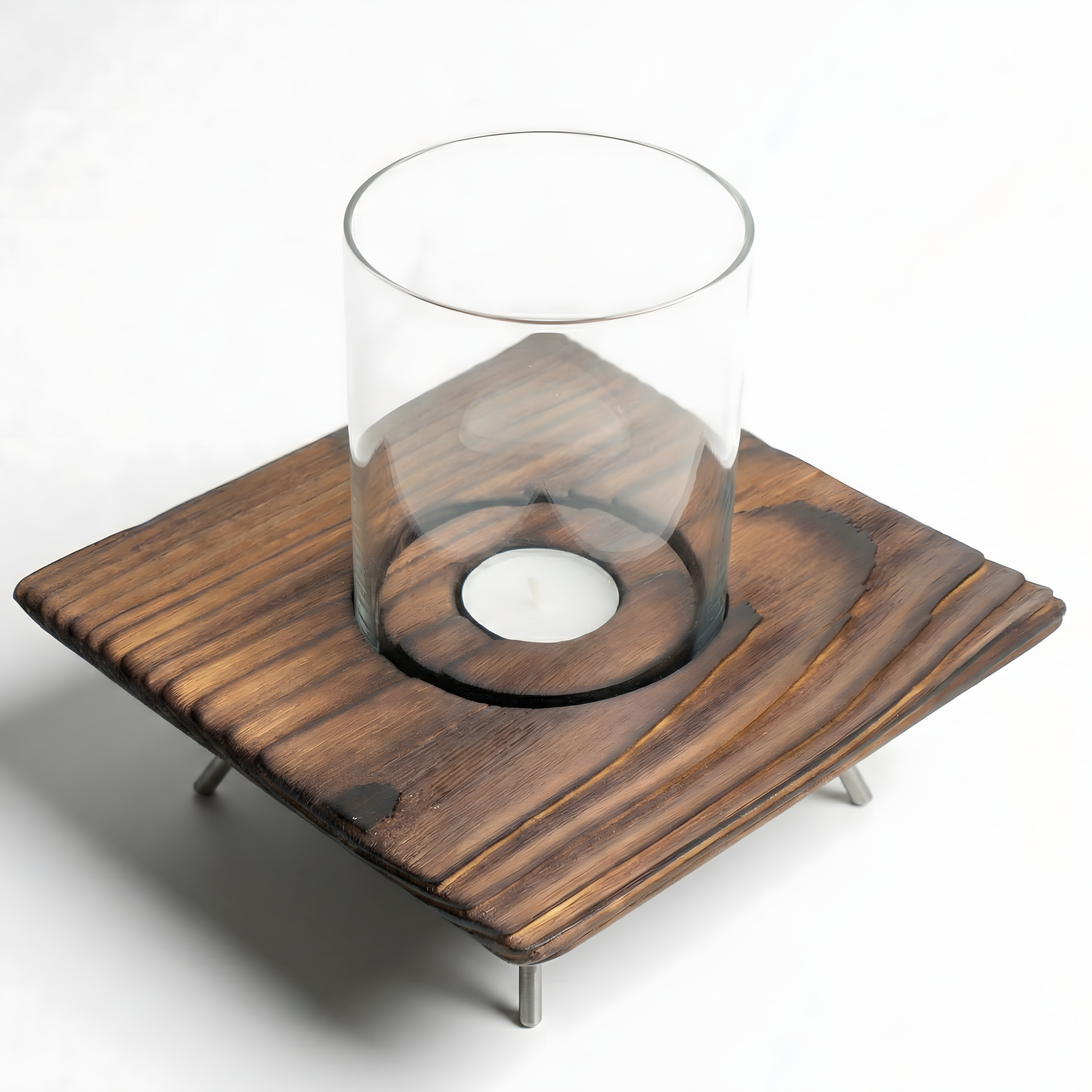 Ceviz Rengi Tealight Mumluk