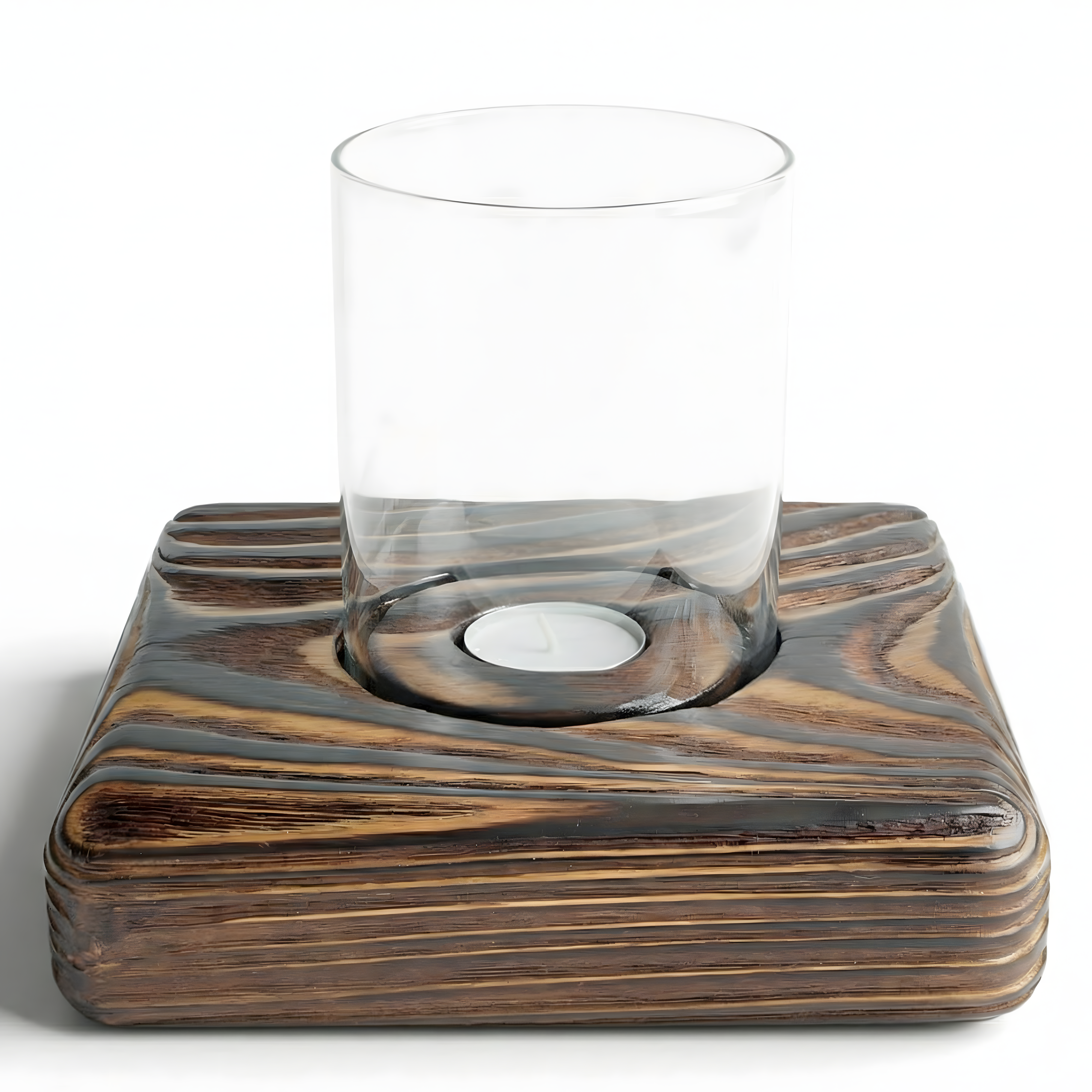 Ceviz Rengi Tealight Mumluk