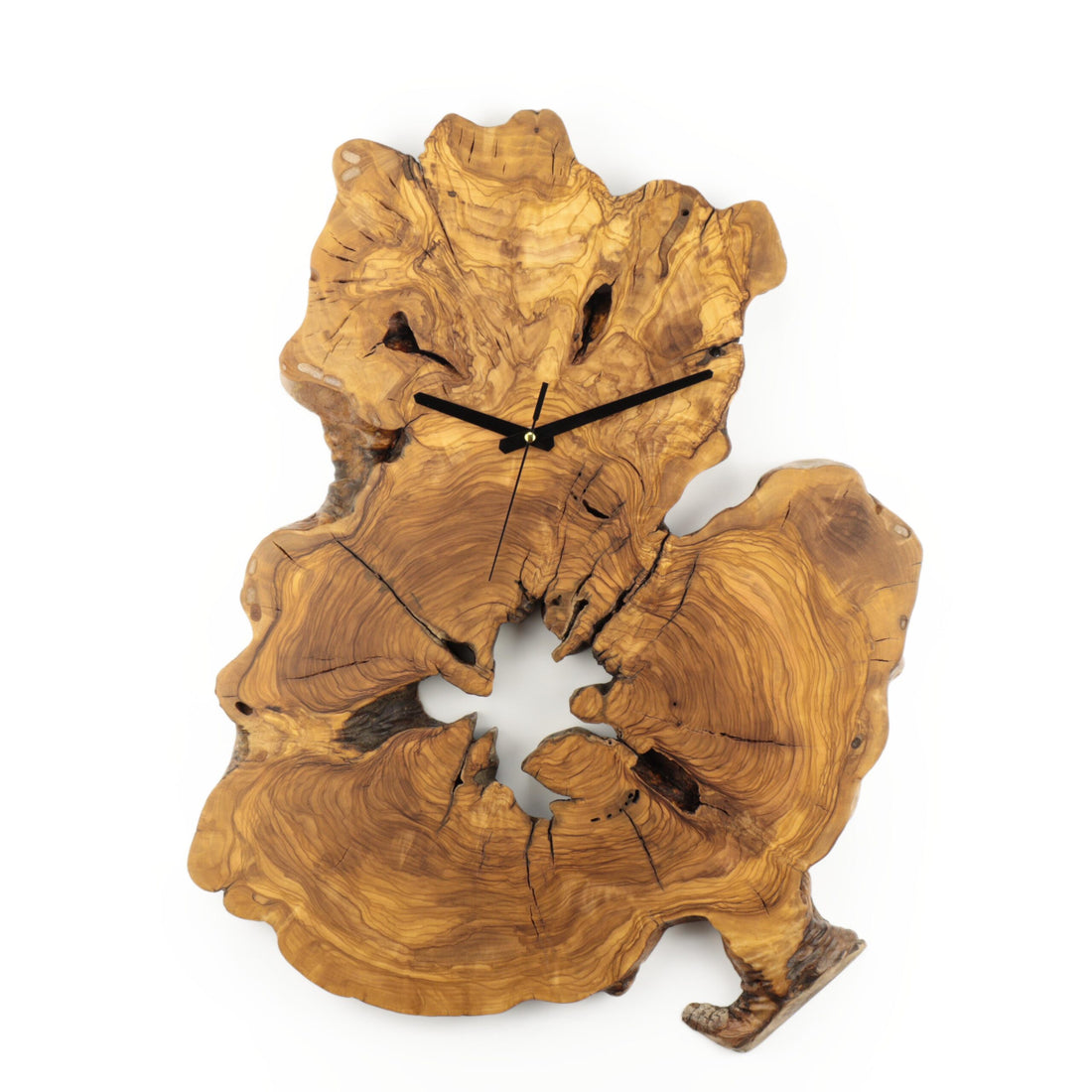 Duvar Saati Zeytin Ağacı Doğal Kesit