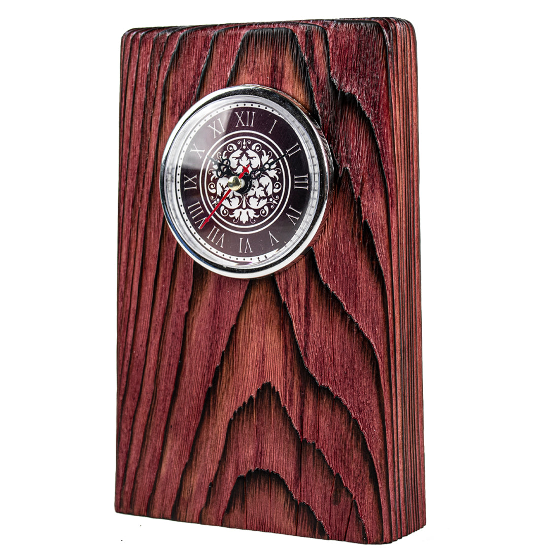 Köknar Ağacı Kırmızı Masa Saati