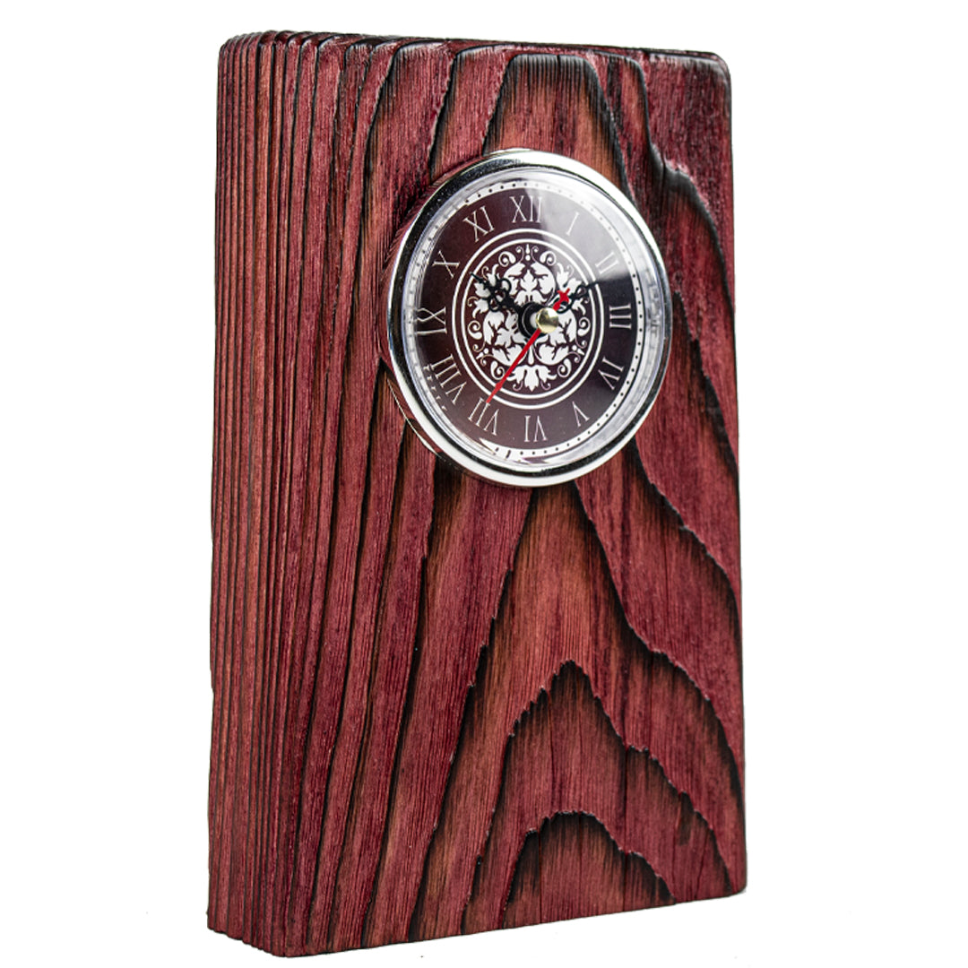 Köknar Ağacı Kırmızı Masa Saati