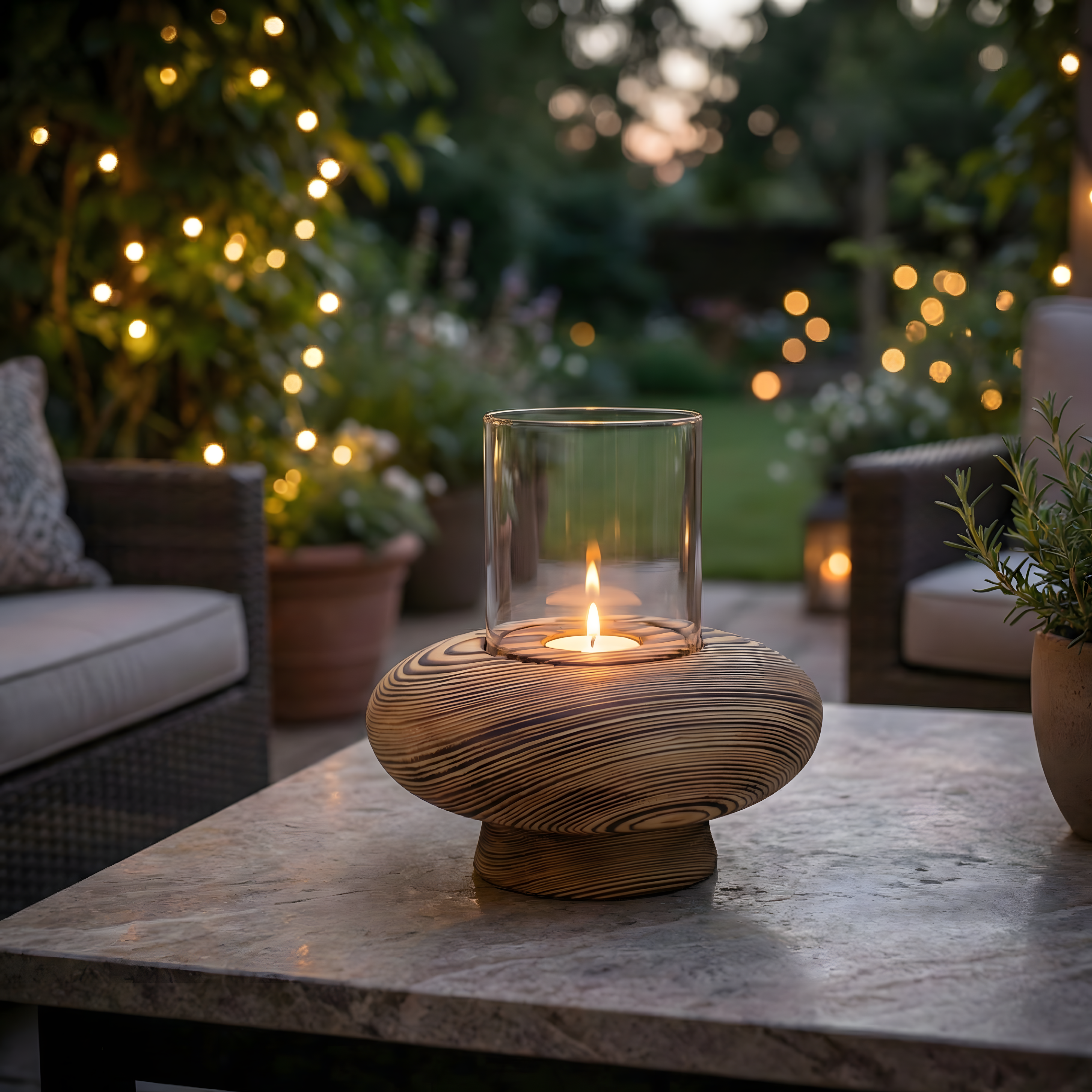 Doğal Renk Tealight Dış Mekan Mumluk