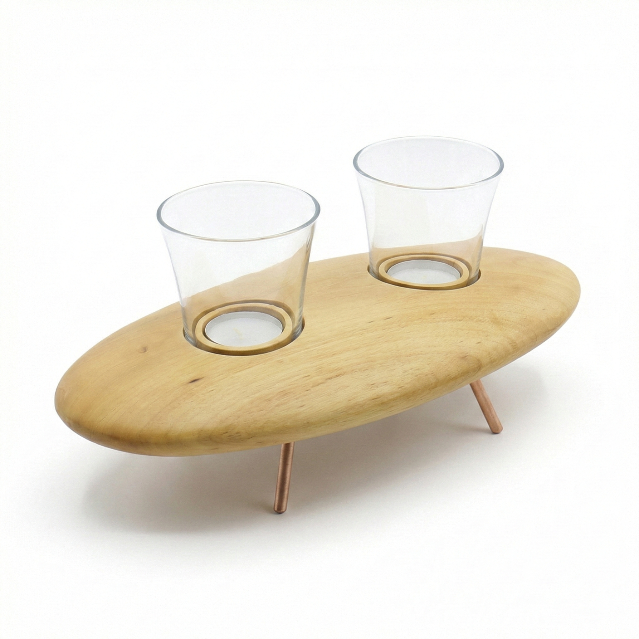 Ceviz Ağacı Badem Tealight Dış Mekan Mumluk