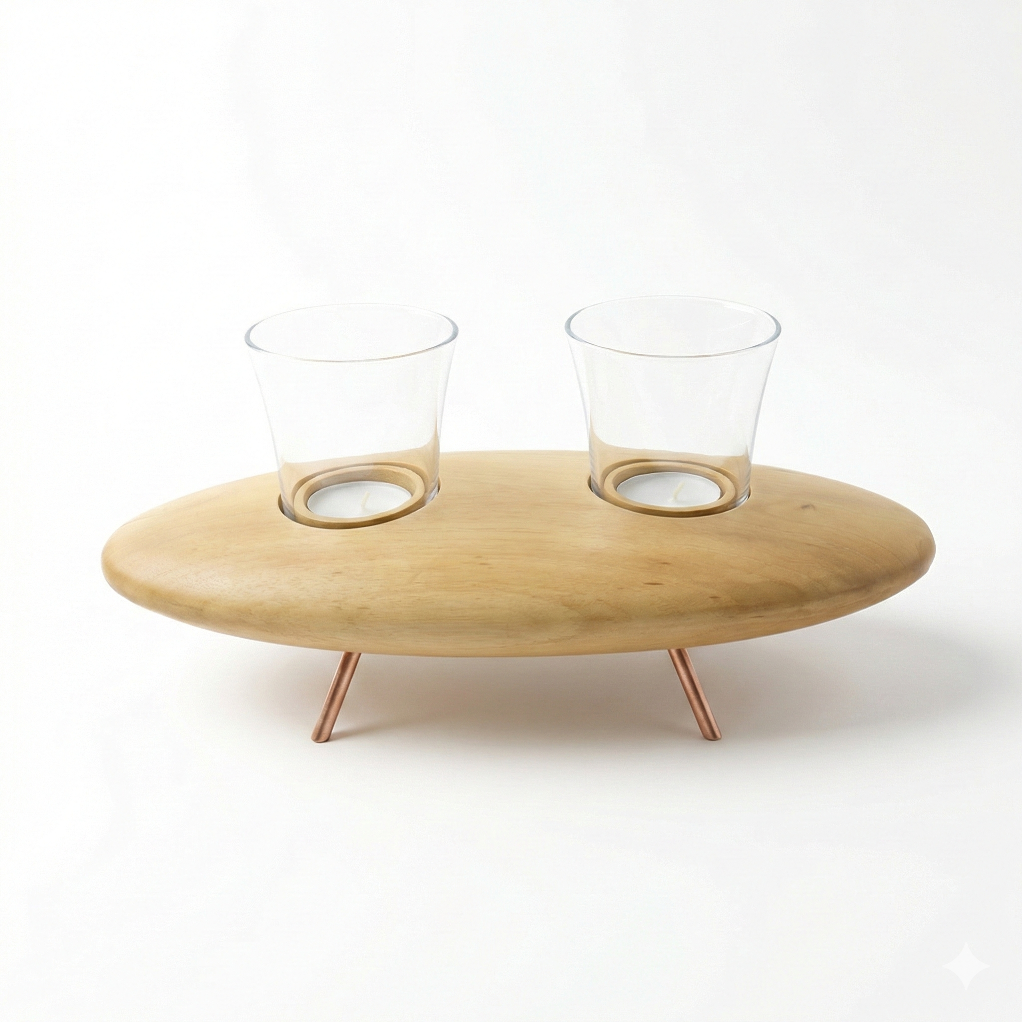 Ceviz Ağacı Badem Tealight Dış Mekan Mumluk