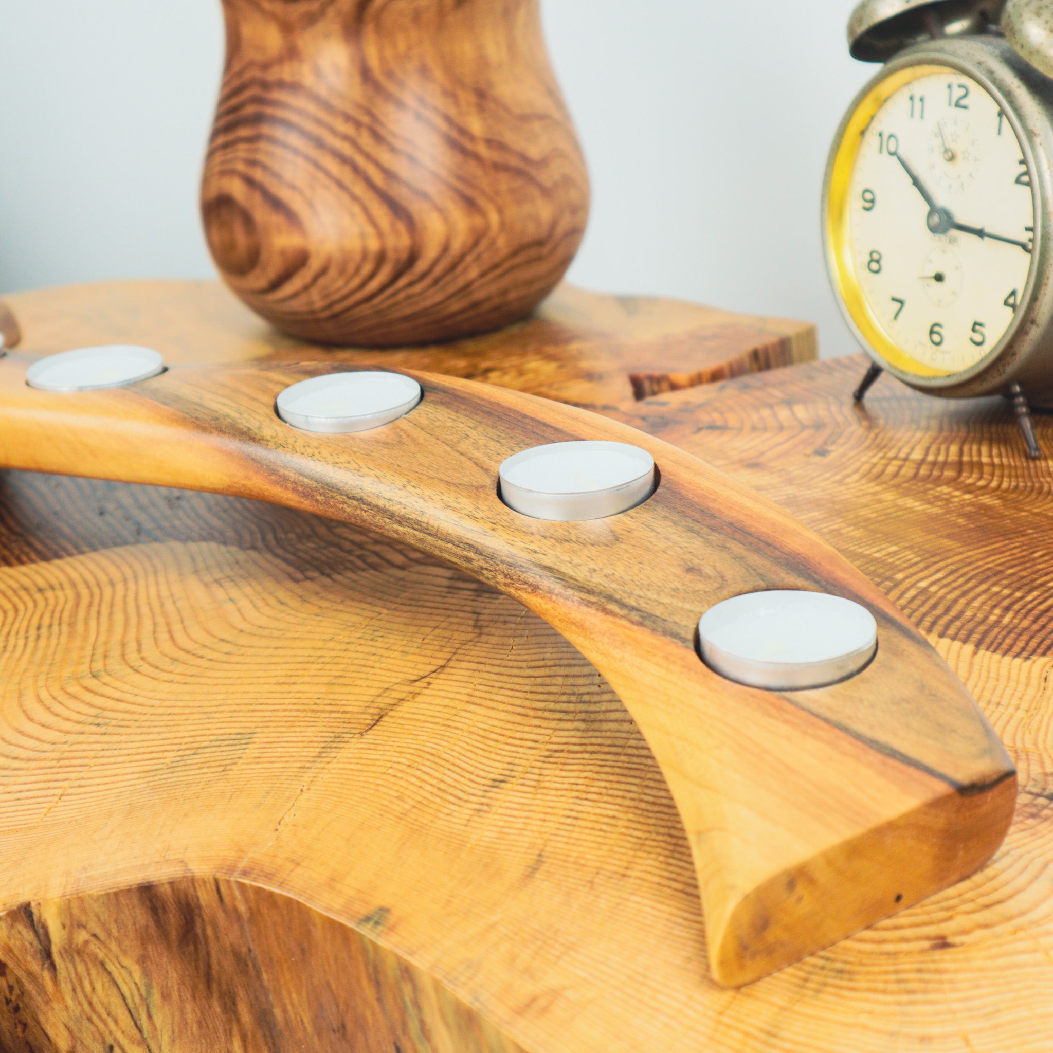 Ceviz Ağacı Tealight Mumluk