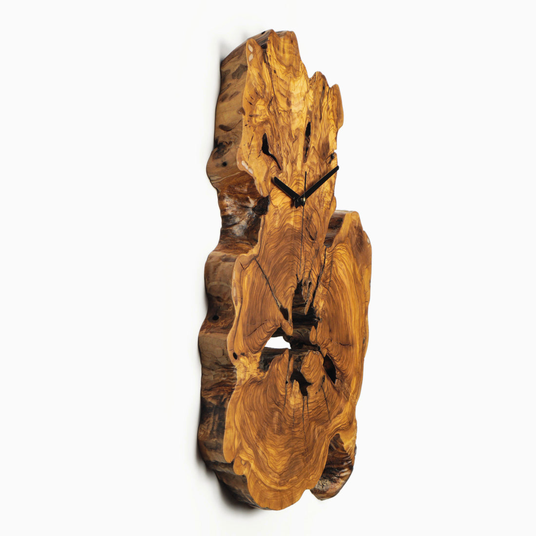 Duvar Saati Zeytin Ağacı Doğal Kesit