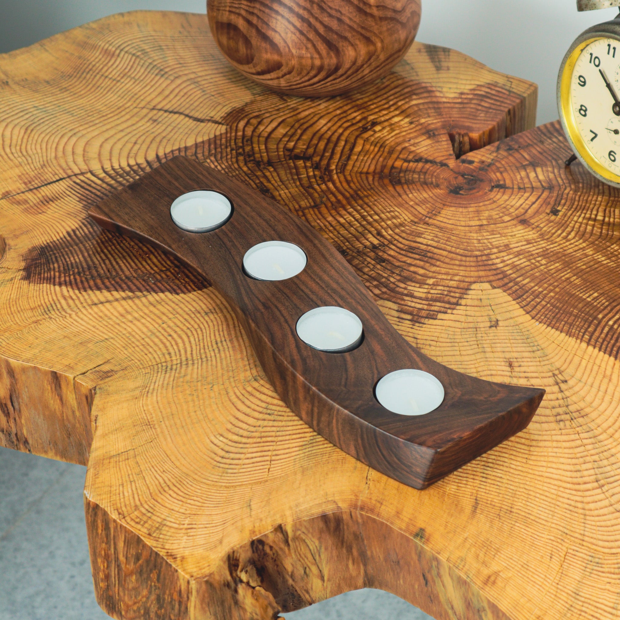 Ceviz Ağacı Tealight Mumluk