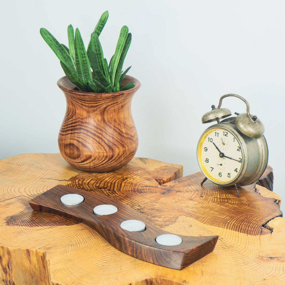 Ceviz Ağacı Tealight Mumluk