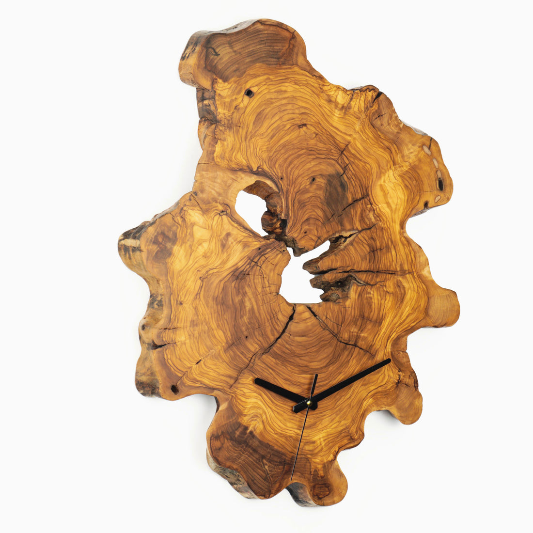 Duvar Saati Zeytin Ağacı Doğal Kesit