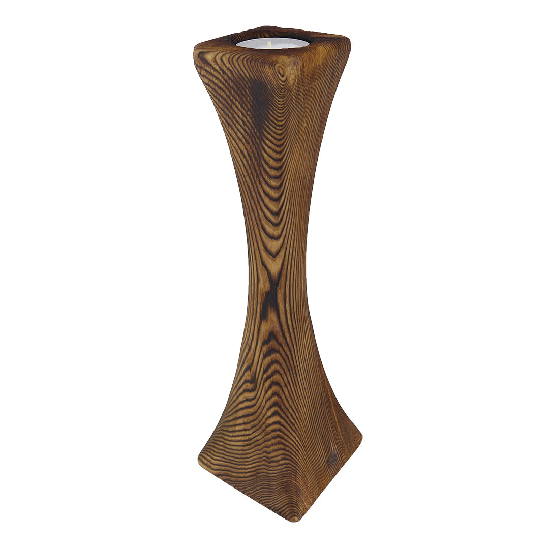 Köknar Ağacı Ceviz Rengi Tealight Mumluk