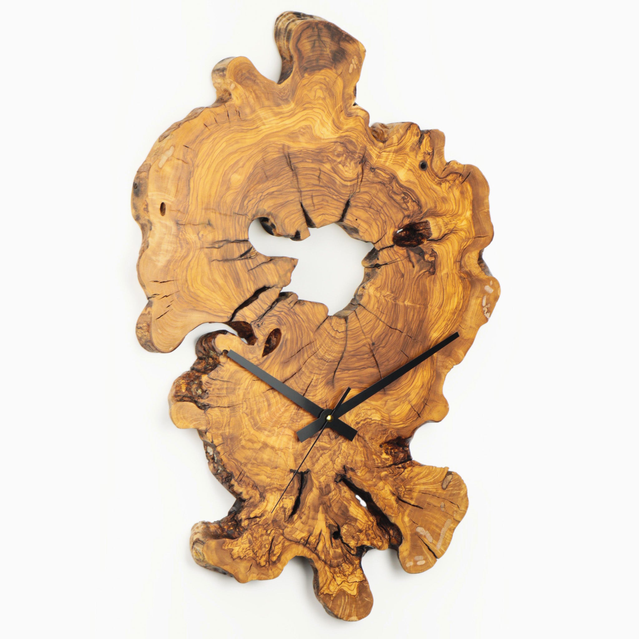 Duvar Saati Zeytin Ağacı Doğal Kesit