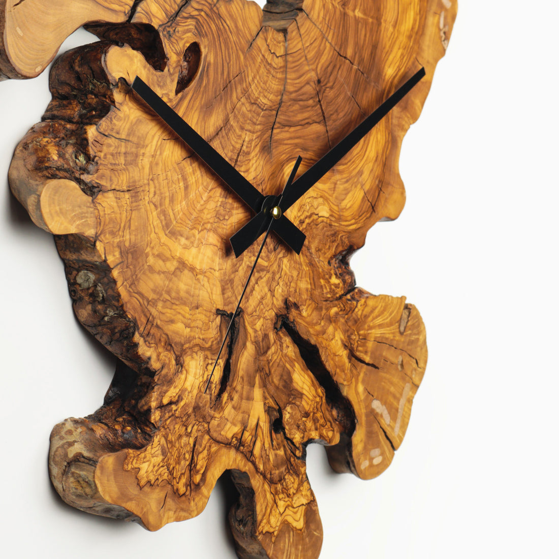 Duvar Saati Zeytin Ağacı Doğal Kesit