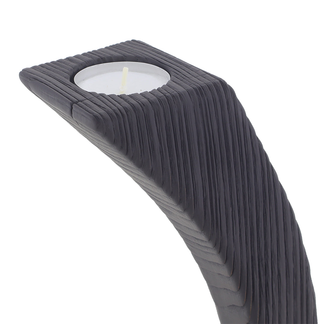 Köknar Ağacı Siyah Tealight Mumluk
