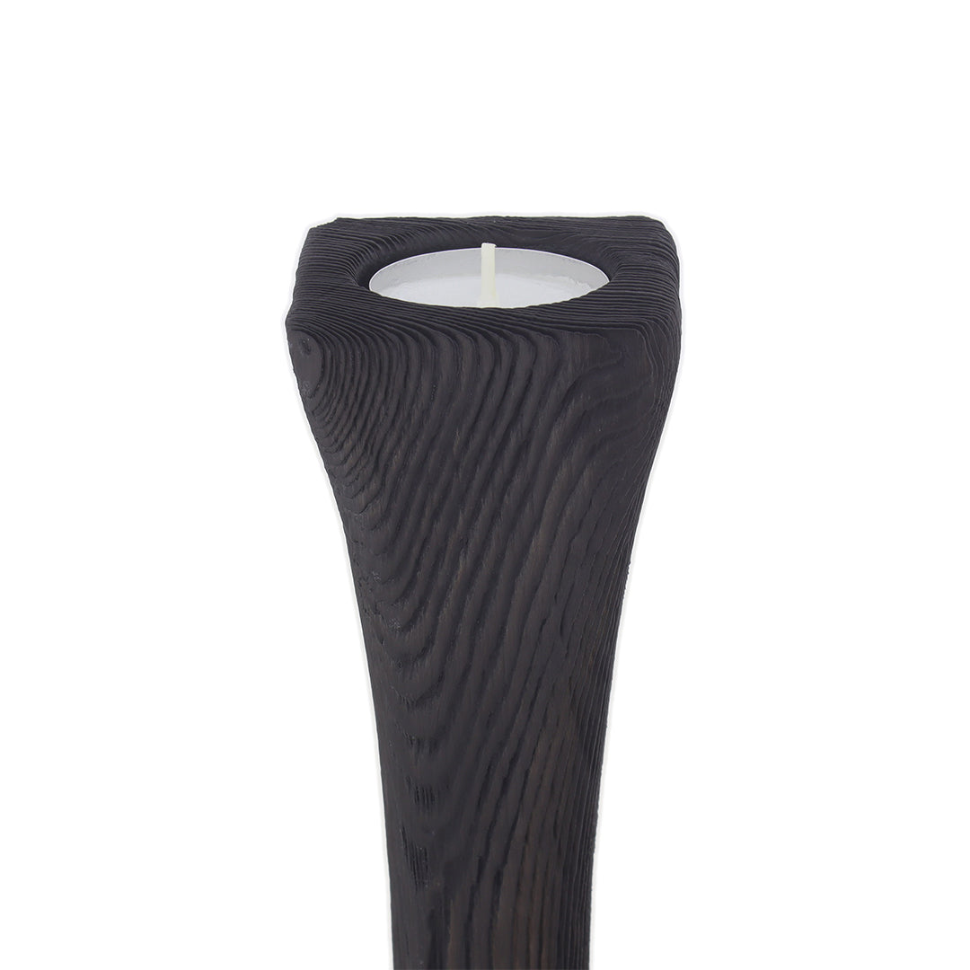 Köknar Ağacı Siyah Tealight Mumluk