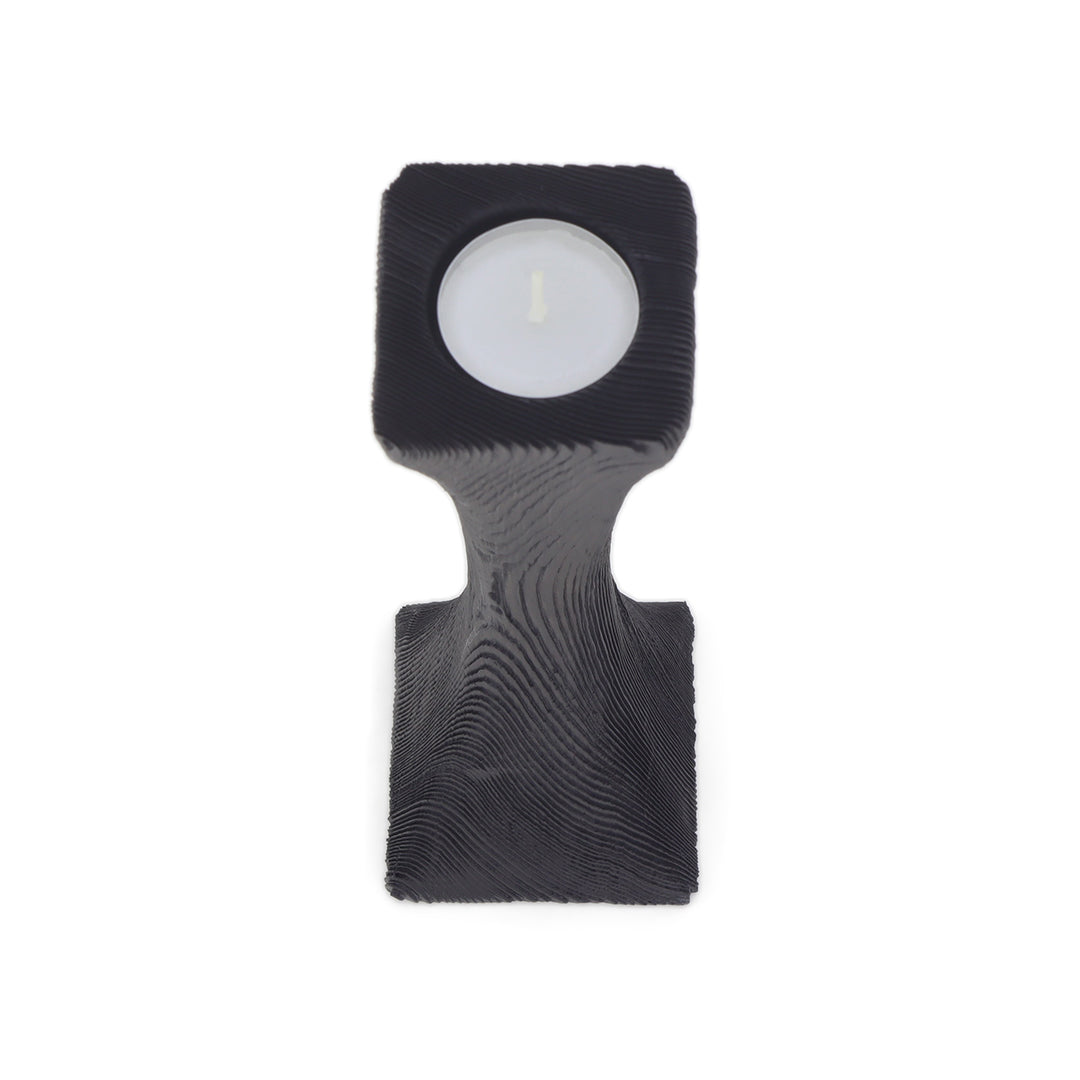 Köknar Ağacı Siyah Tealight Mumluk