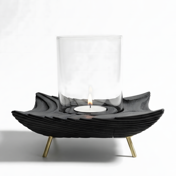 Siyah Tealight Dış Mekan Mumluk