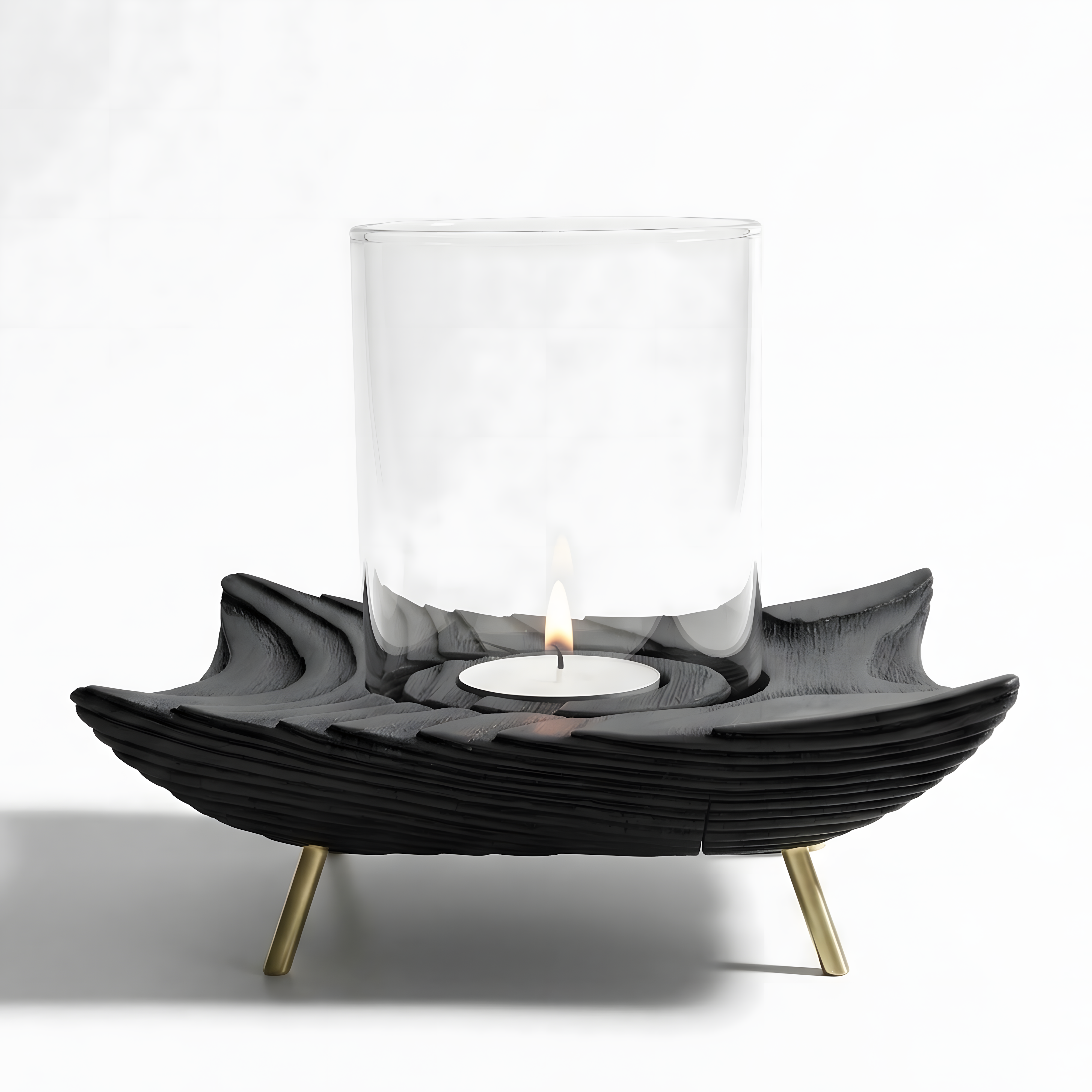 Ceviz Rengi Tealight Dış Mekan Mumluk