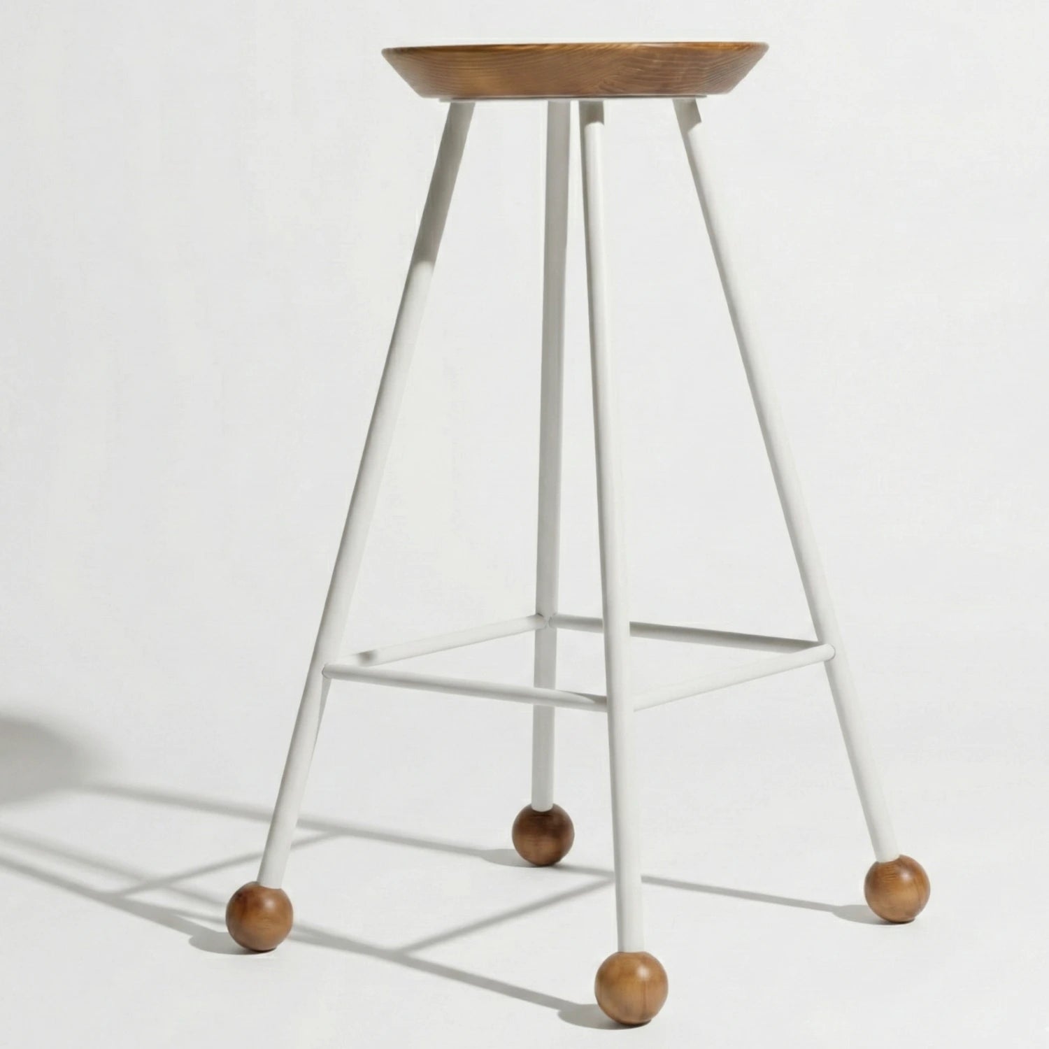 Bar taburesi 75cm 19mm metal boru iskelet yan profil tam boy görünüm