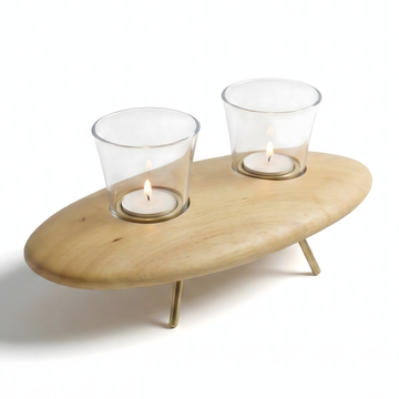 Ceviz Ağacı Badem Tealight Dış Mekan Mumluk