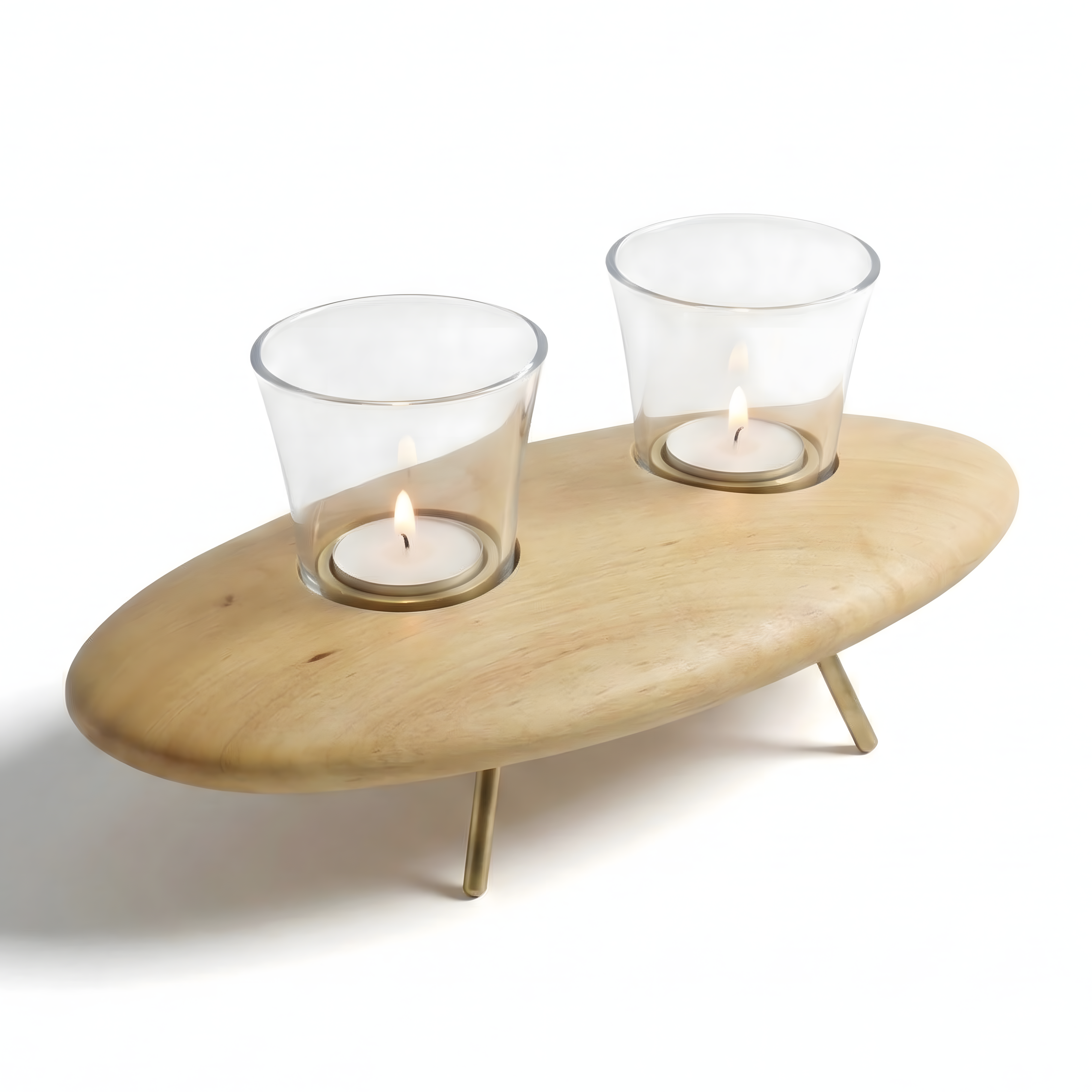 Ceviz Ağacı Badem Tealight Dış Mekan Mumluk