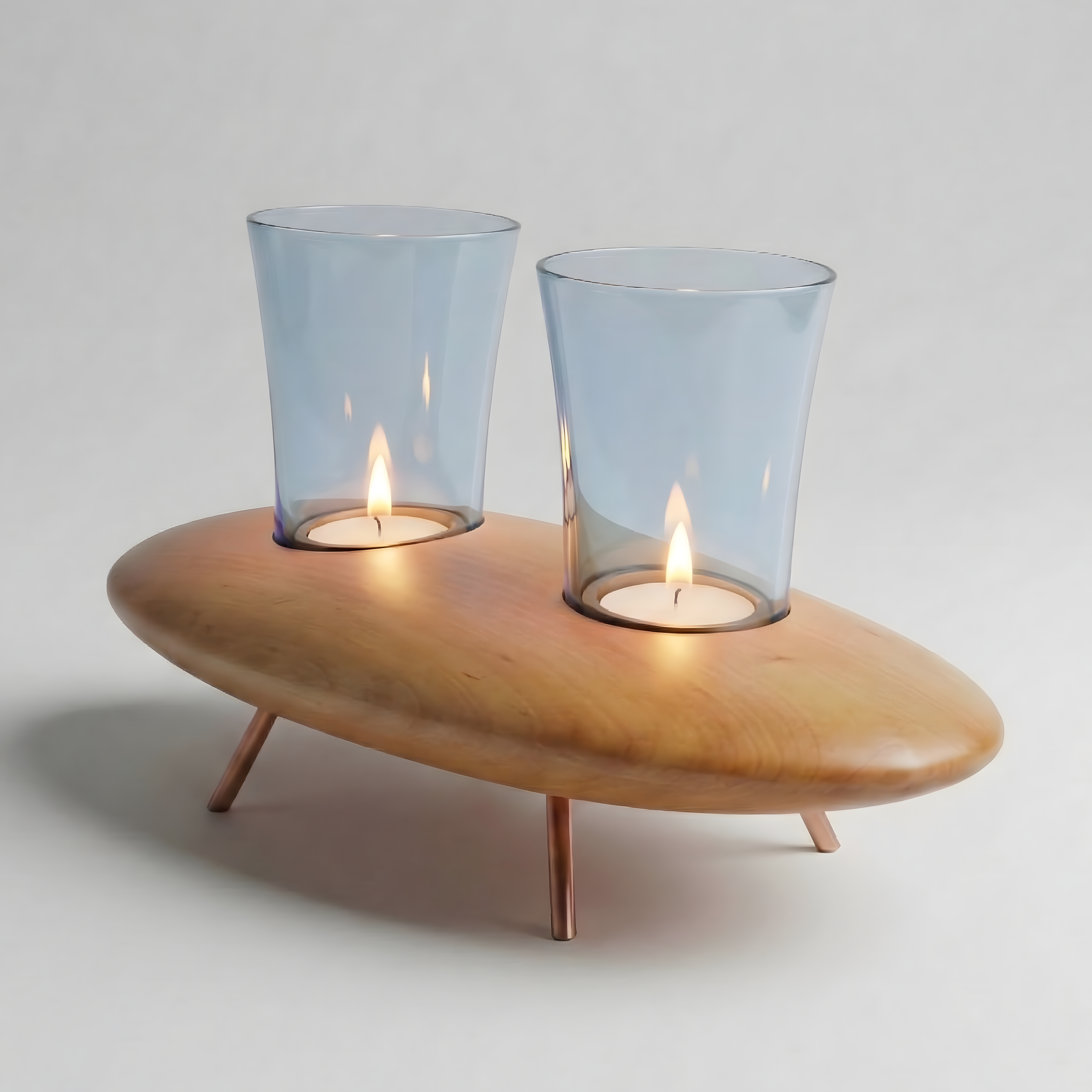 Ceviz Ağacı Badem Tealight Dış Mekan Mumluk