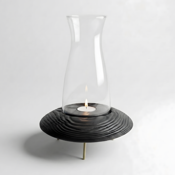 Fanuslu Tealight Siyah Mumluk