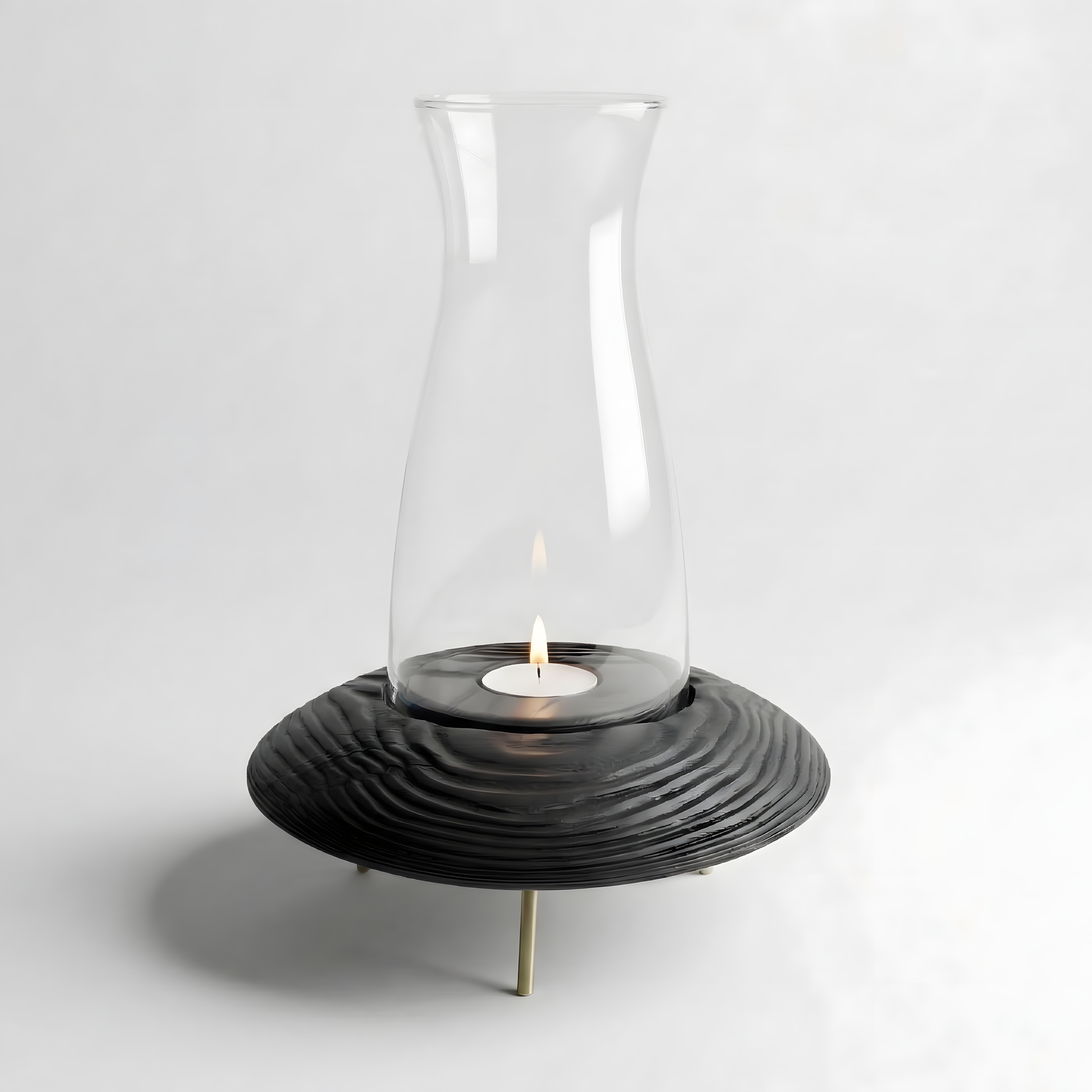Fanuslu Doğal Renk Tealight Mumluk