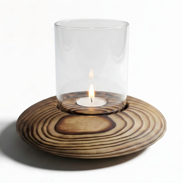 Fanuslu Doğal Renk Tealight Mumluk