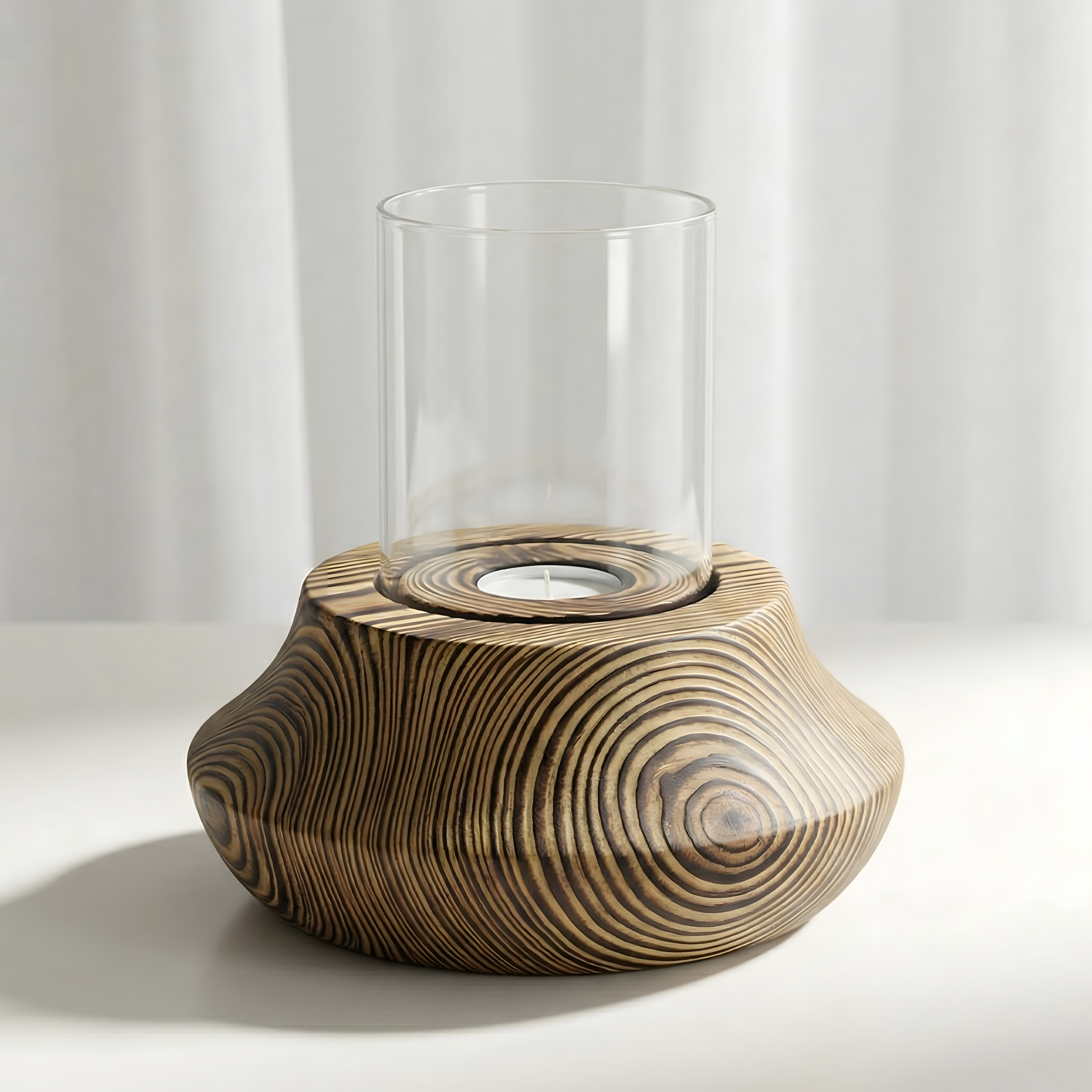 Doğal Renk Tealıght Dış Mekan Mumluk