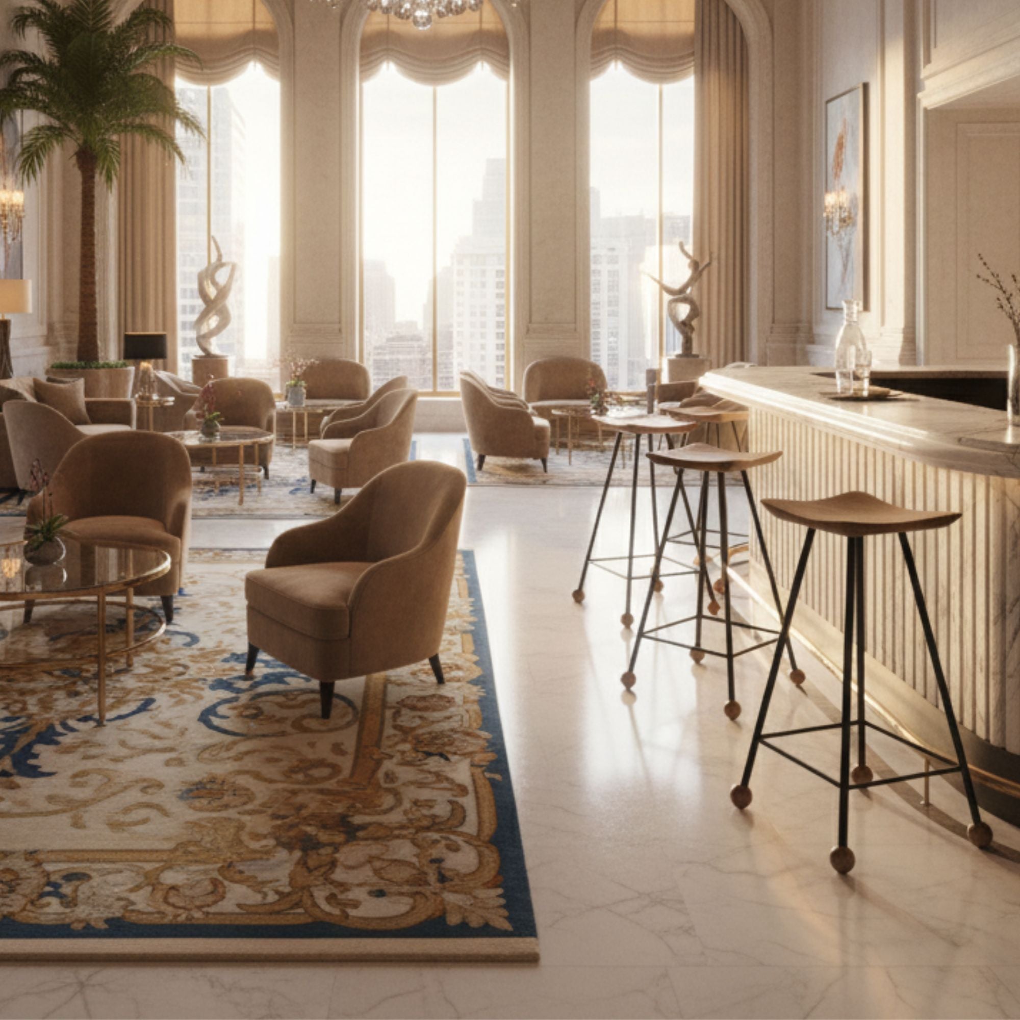 Bar Taburesi Ahşap Siyah Metal Ayaklı – 65cm